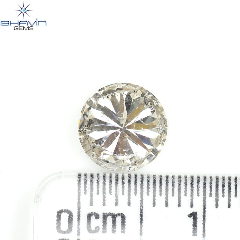 1.41 CT Round Shape Natural Diamond White Color I2 Clarity (6.88 MM)