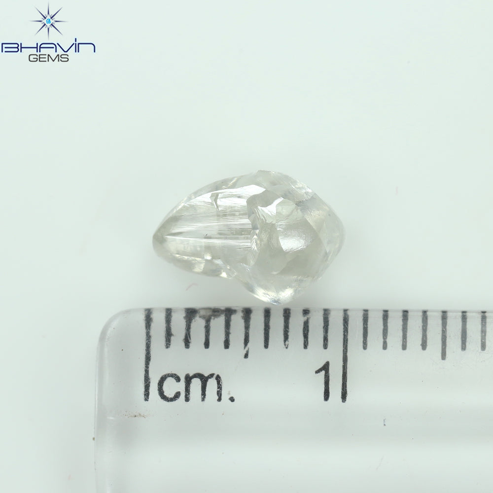 2.24 CT Rough Shape Natural Loose Diamond White (M) Color VS2 Clarity (9.54 MM)