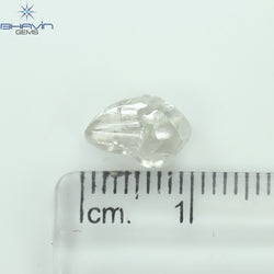 2.24 CT Rough Shape Natural Loose Diamond White (M) Color VS2 Clarity (9.54 MM)