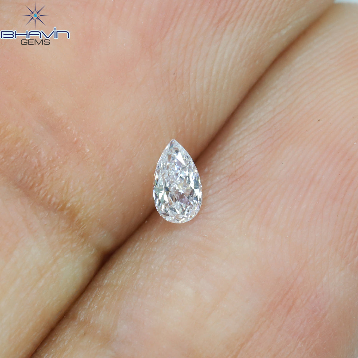 0.08 CT ペアシェイプ ナチュラル ダイヤモンド ピンク色 VS1 クラリティ (3.45 MM)