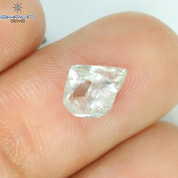 0.81 CT Rough Shape Natural Diamond White Color VS1 Clarity (7.84 MM)