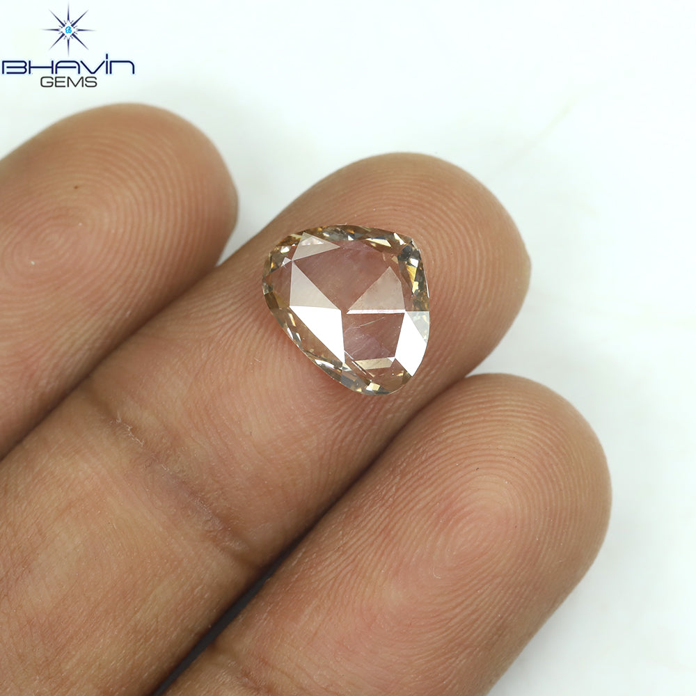1.26 CT Heart Shape Natural Diamond Brown Color SI1 Clarity (10.03 MM)