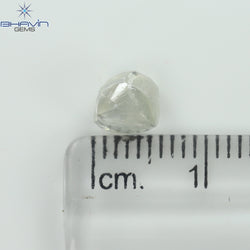 1.90 CT Rough Shape Natural Loose Diamond White (M) Color VS2 Clarity (6.51 MM)