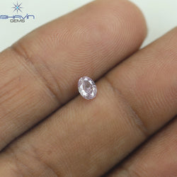 0.22 CT Oval Shape Natural Diamond Pink Color I1 Clarity (4.30 MM)