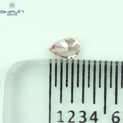 0.07 CT ペアシェイプ 天然ダイヤモンド ピンクカラー SI1 クラリティ (3.52 MM)