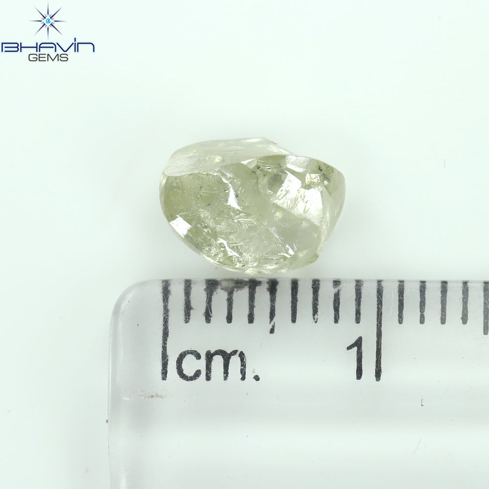 2.24 CT Rough Shape Natural Loose Diamond White (M) Color SI1 Clarity (8.52 MM)