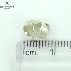 2.24 CT Rough Shape Natural Loose Diamond White (M) Color SI1 Clarity (8.52 MM)