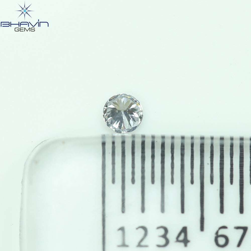 0.03 CT Round Cut Natural Diamond Grey Blue Color SI2 Clarity