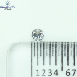 0.03 CT Round Cut Natural Diamond Grey Blue Color SI2 Clarity