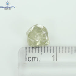 2.52 CT Rough Shape Natural Loose Diamond Yellow (M) Color VS2 Clarity (8.50 MM)