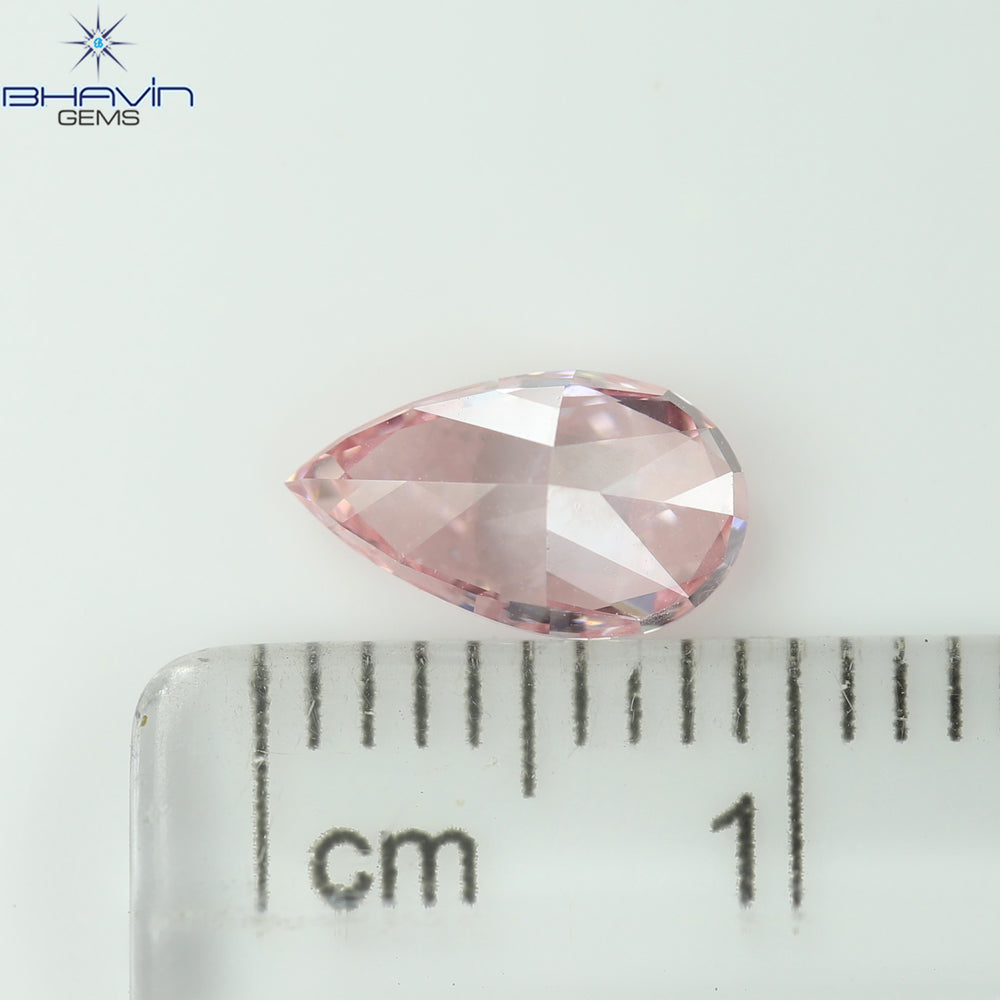 GIA Certified 1.08 CT Pear Diamond Enhanced Pink Color (8.72 MM)