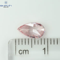 GIA Certified 1.08 CT Pear Diamond Enhanced Pink Color (8.72 MM)