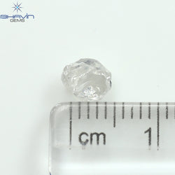 0.90 CT ラフ シェイプ ナチュラル ダイヤモンド ホワイト カラー VS1 クラリティ (5.95 MM)