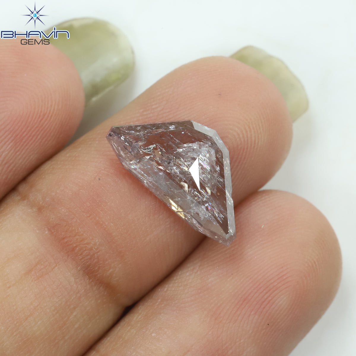1.01 CT オーバルシェイプ ナチュラル ダイヤモンド レッド ブラウン カラー I2 クラリティ (7.18 MM)