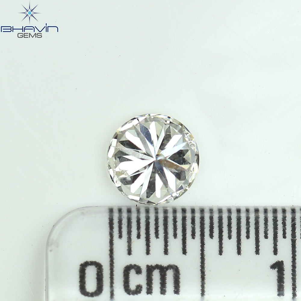 0.44 CT ラフシェイプ ナチュラル ダイヤモンド ブラック グレー (ソルト アンド パッパー) カラー I3 クラリティ (4.95 MM)