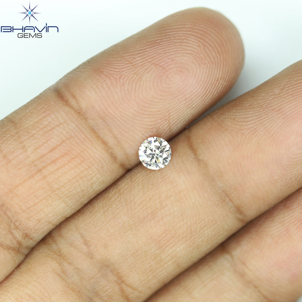 0.18 CT ラウンド ローズ カット シェイプ 天然ダイヤモンド ピンク色 I2 クラリティ (3.86 MM)