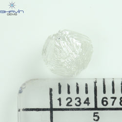 0.90 CT ラフ シェイプ ナチュラル ダイヤモンド ホワイト カラー VS1 クラリティ (5.95 MM)