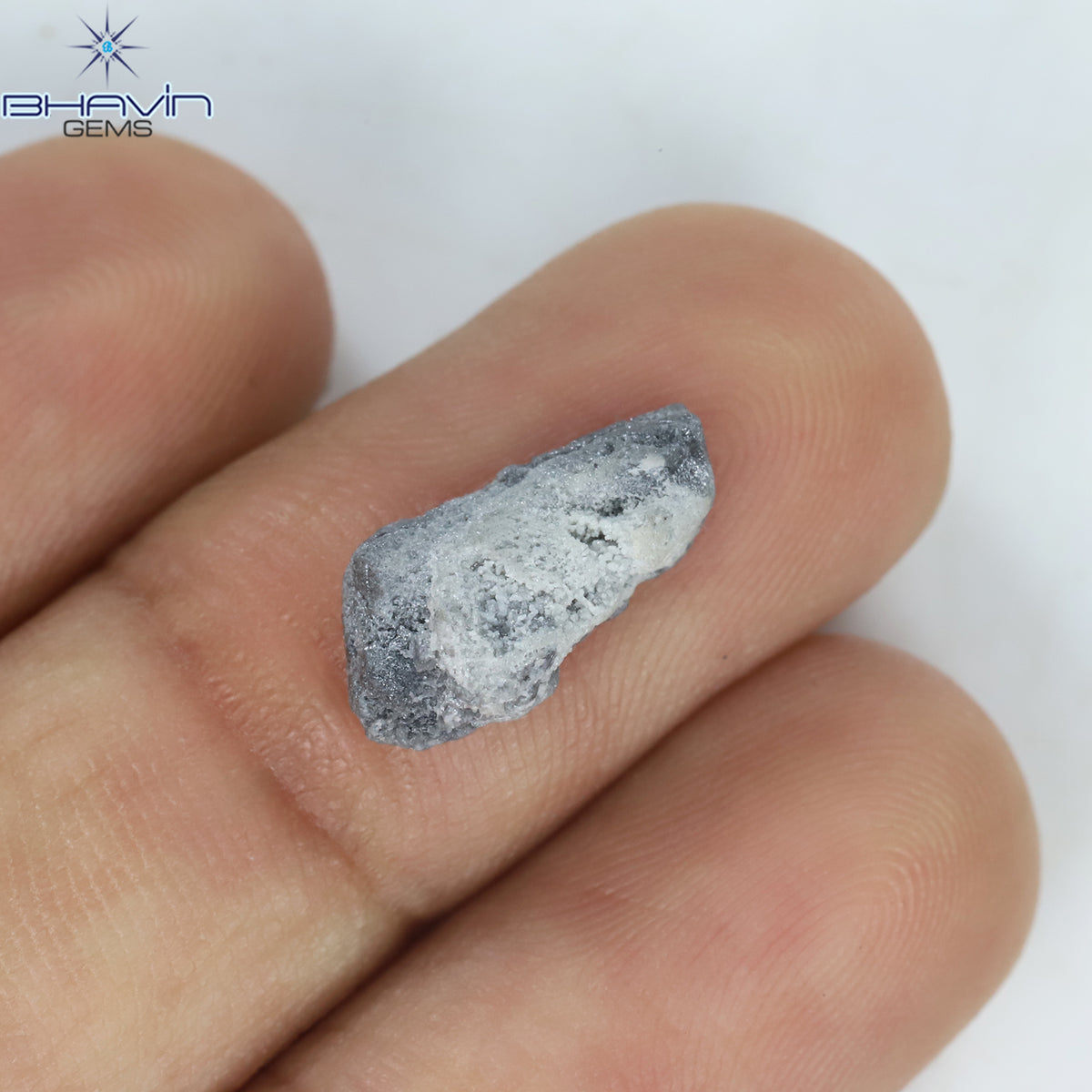 0.79 CT ラフシェイプ ナチュラル ダイヤモンド グレー カラー I3 クラリティ (6.28 MM)
