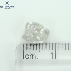 2.53 CT Rough Shape Natural Loose Diamond White (M) Color VS2 Clarity (9.15 MM)