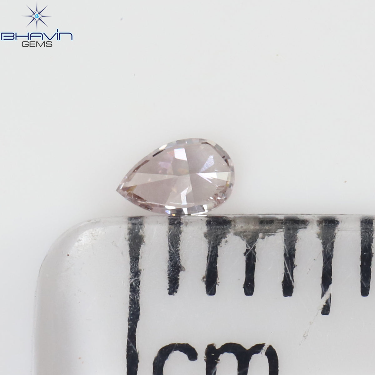 0.06 CT Natural Pear Diamond Pink Color Clarity SI2 (3.14 MM)