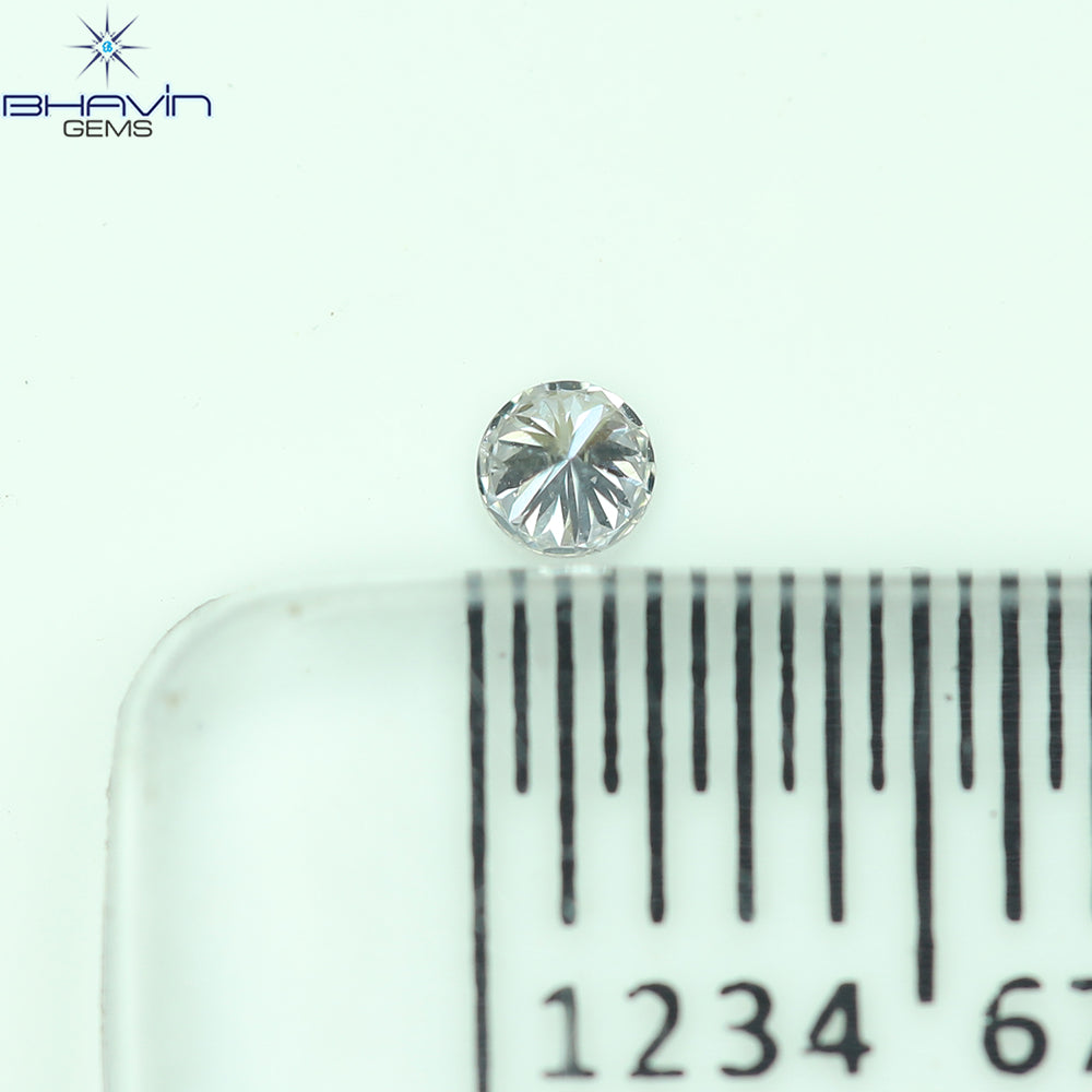 0.03 CT Round Cut Natural Diamond Grey Blue Color SI1 Clarity