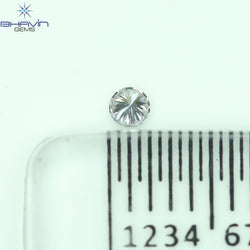 0.18 CT ラウンド ローズ カット シェイプ 天然ダイヤモンド ピンク色 I2 クラリティ (3.86 MM)