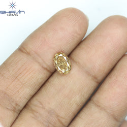 1.21 CT Oval Diamond Natural Brown Color VS1 Clarity (7.57 MM)