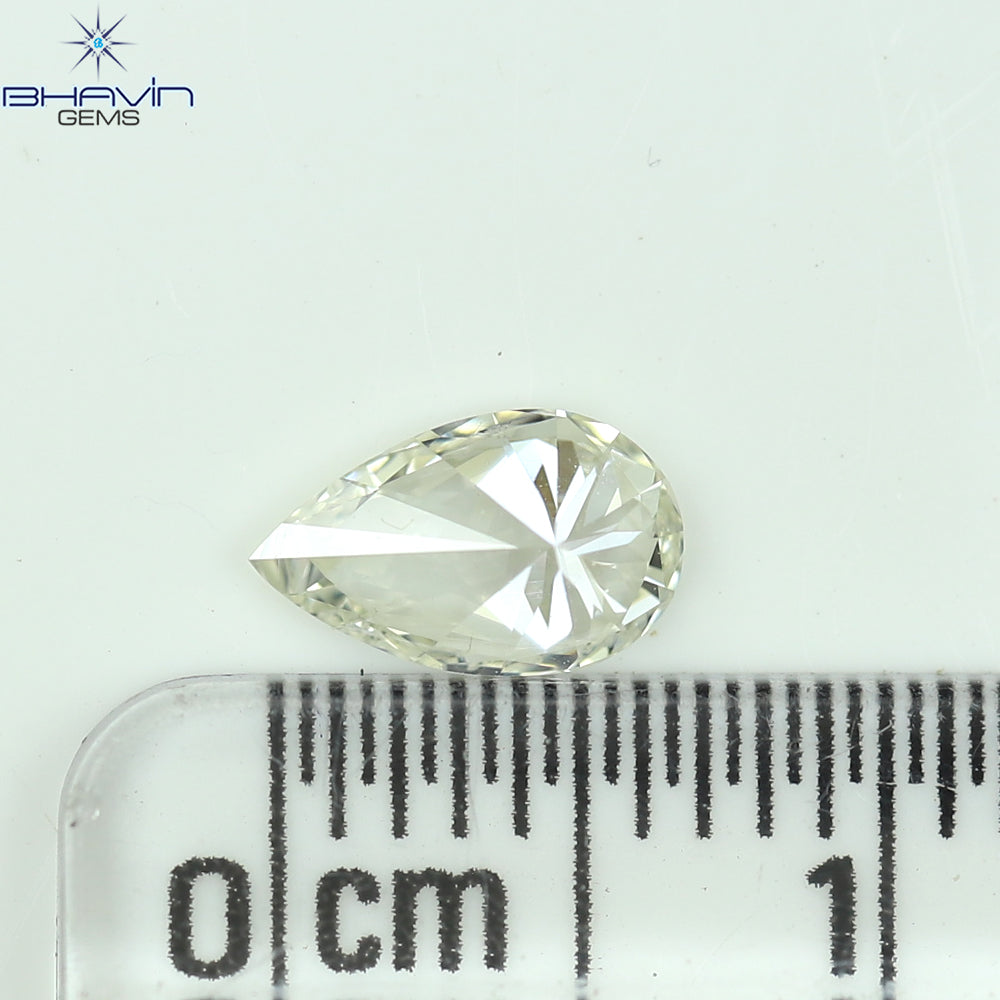 0.52 CT Pear Shape White Diamond VS2 Clarity (7.15 MM)
