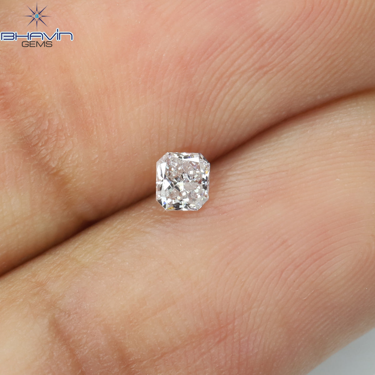 0.08 CT ラディアント シェイプ ナチュラル ダイヤモンド ピンク色 SI2 クラリティ (2.38 MM)