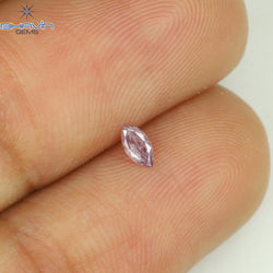 0.06 CT Marquise Shape Natural Loose Diamond Pink Color I2 Clarity (3.97 MM)