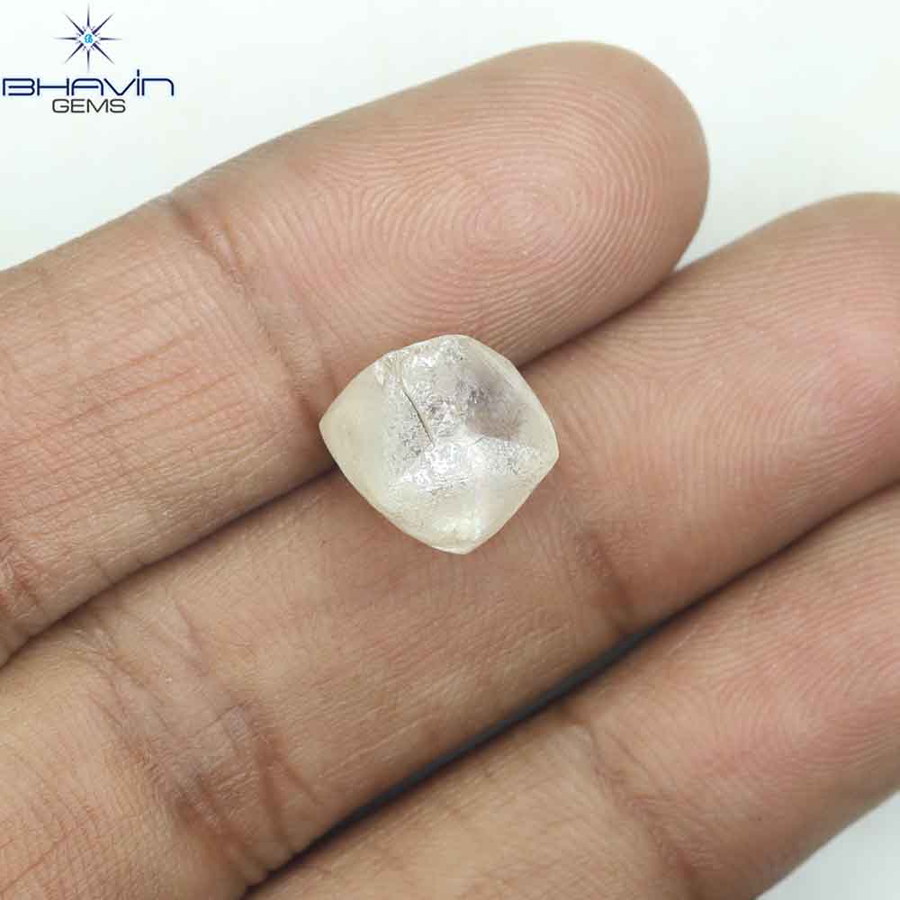 6.31 CT Rough Shape Natural Diamond Brown Color SI Clarity (10.37 MM)
