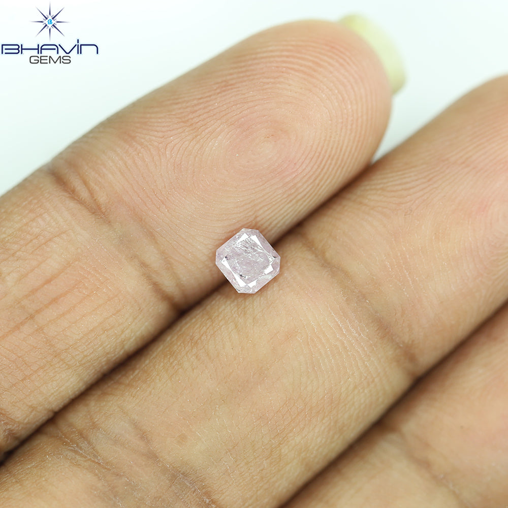 0.33 CT Radiant Diamond Natural Pink Color I3 Clarity (4.05 MM)