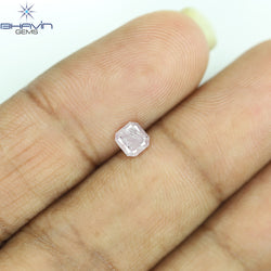 0.33 CT Radiant Diamond Natural Pink Color I3 Clarity (4.05 MM)