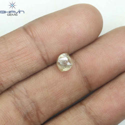 1.08 CT Rough Shape Natural Diamond Brown Color VSI Clarity (5.09 MM)