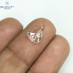 1.28 CT Pear Shape Natural Diamond Orange Brown Color I2 Clarity (9.91 MM)