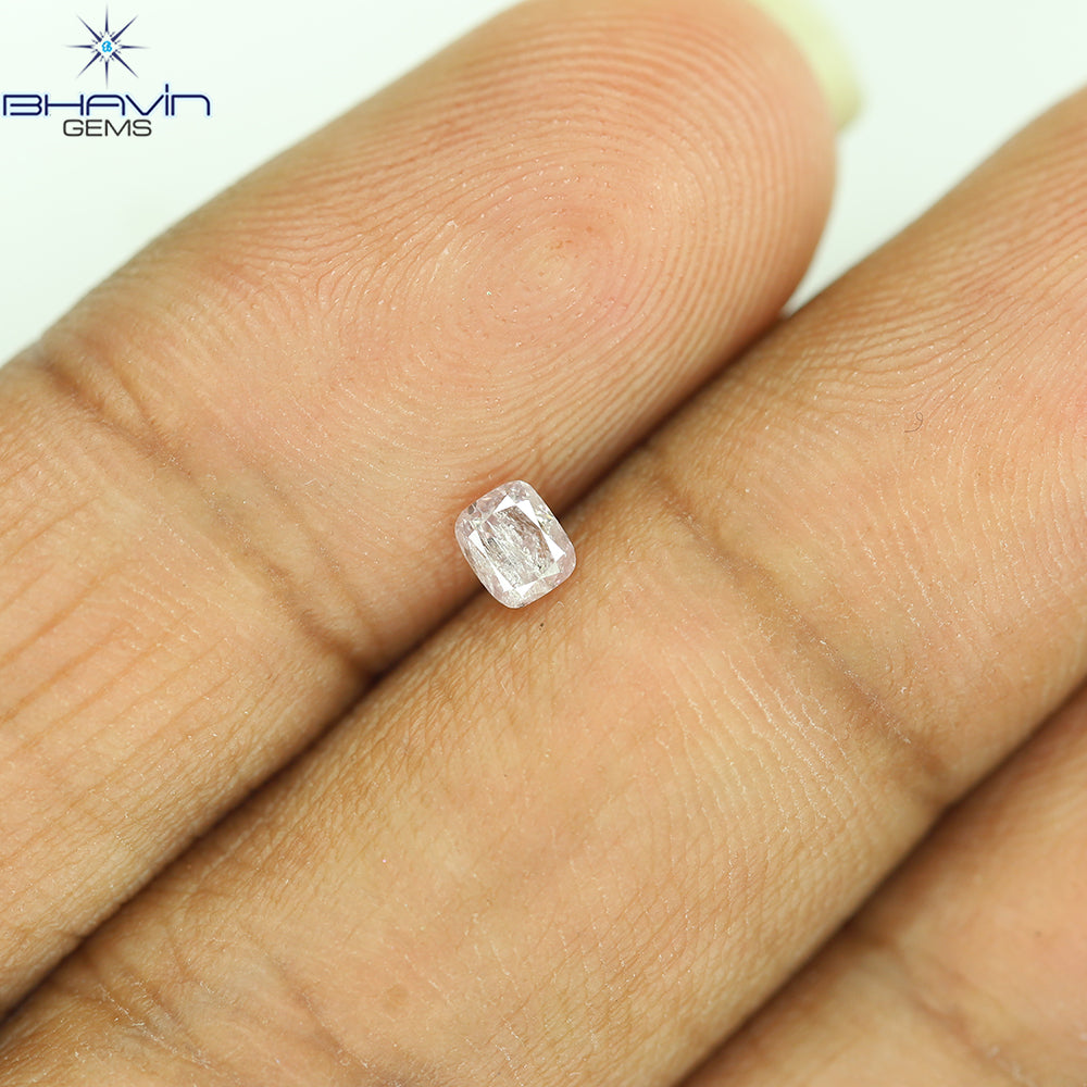 0.21 CT Cushion Diamond Natural Pink Color I3 Clarity (3.48 MM)
