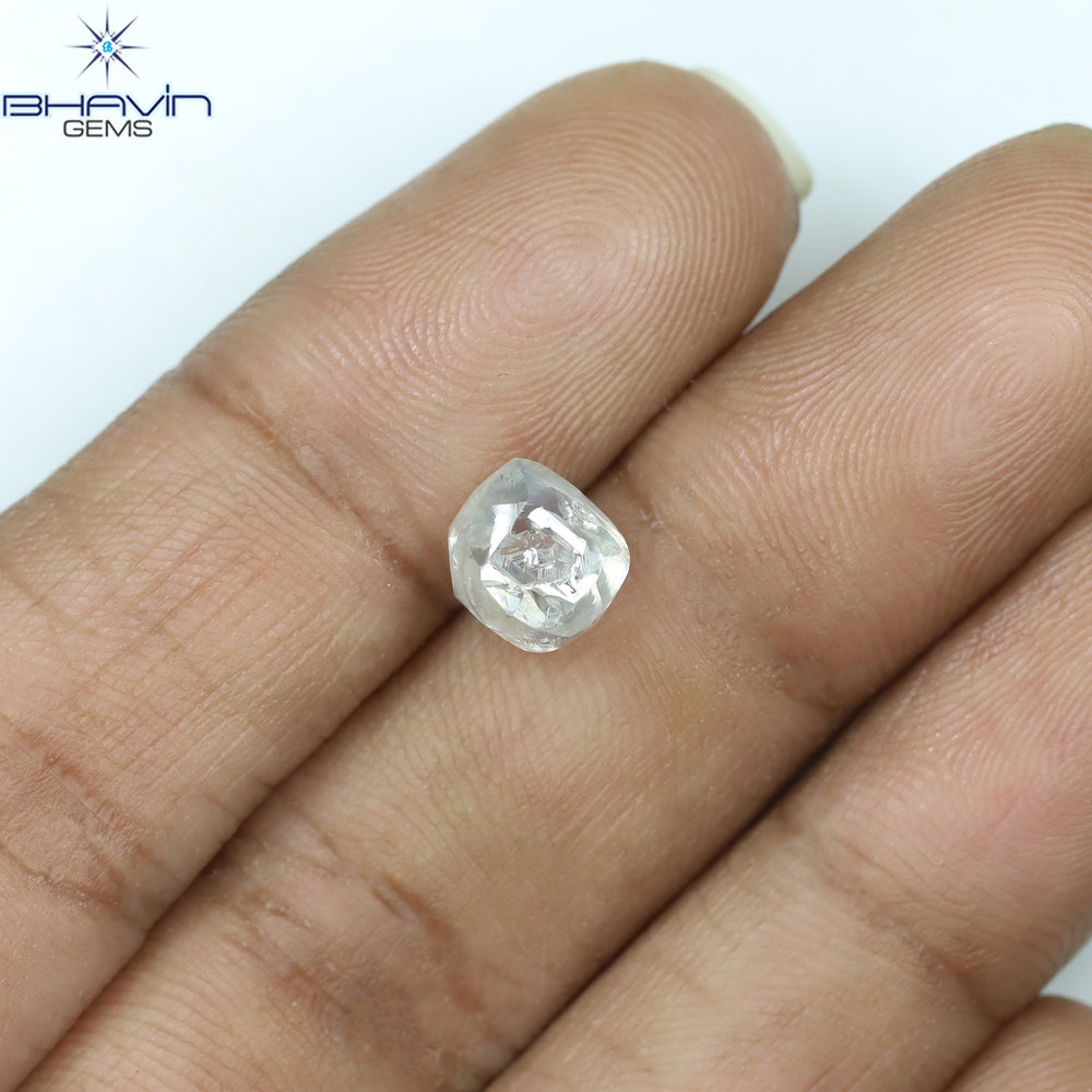 2.18 CT Rough Shape Natural Diamond White Color SI Clarity (7.58 MM)