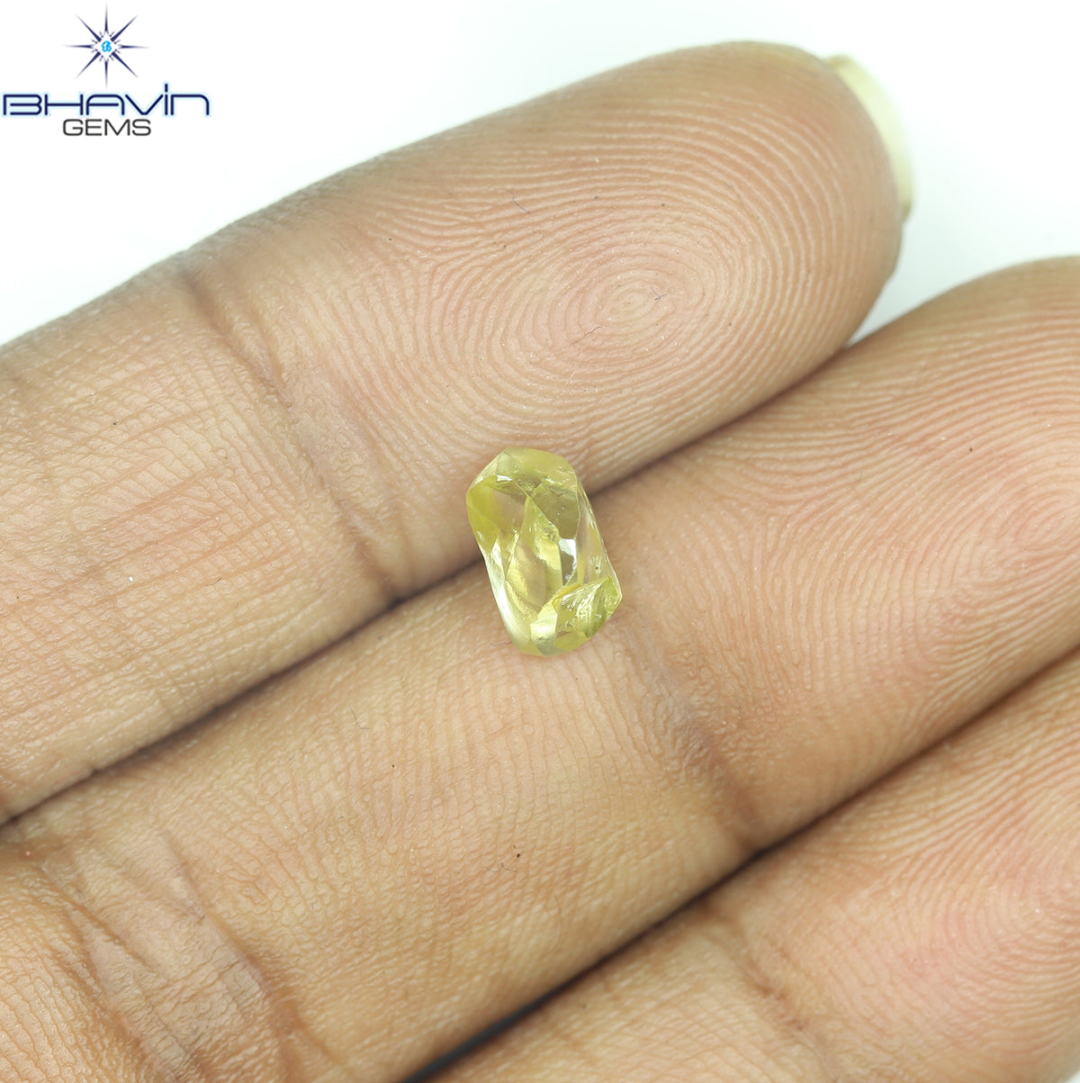 1.23 CT Natural Rough Diamond Enhanced Yellow Color Clarity VS (7.24 MM)