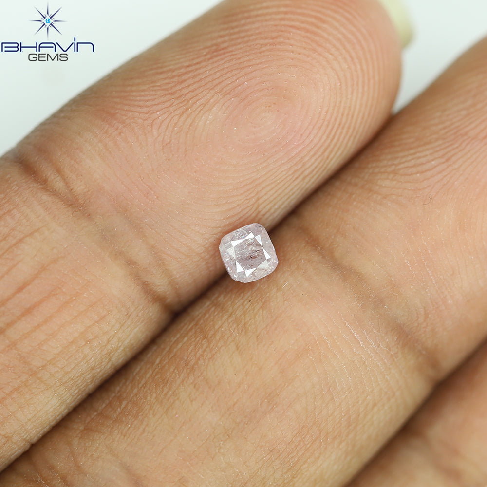 0.27 CT Radiant Diamond Natural Pink Color I3 Clarity (3.31 MM)