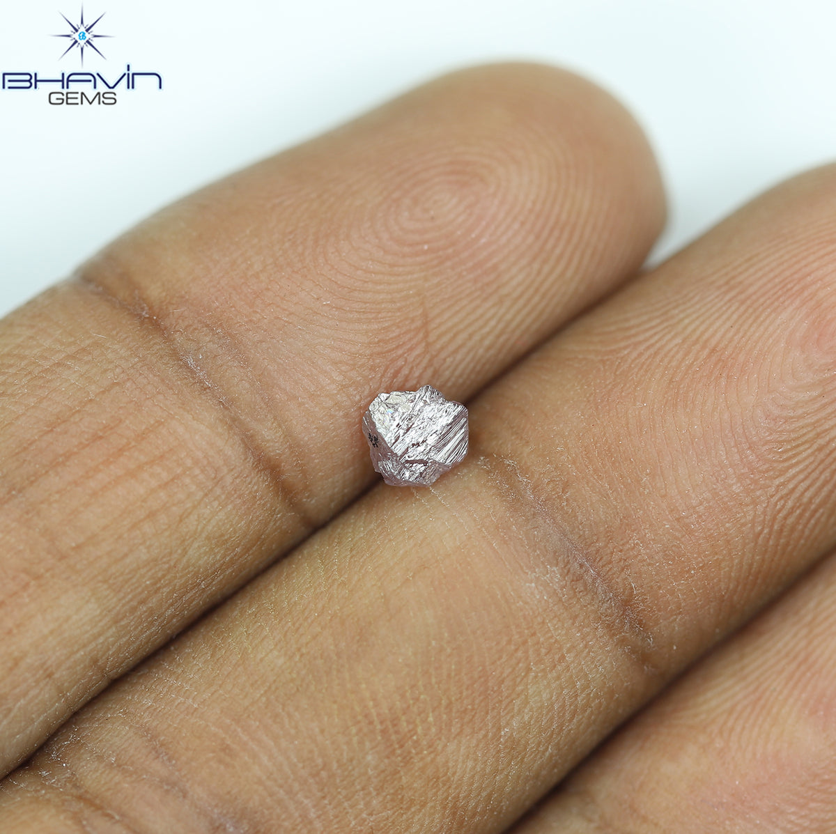 0.30 CT Natural Rough Diamond Pink Color Clarity SI (4.44 MM)