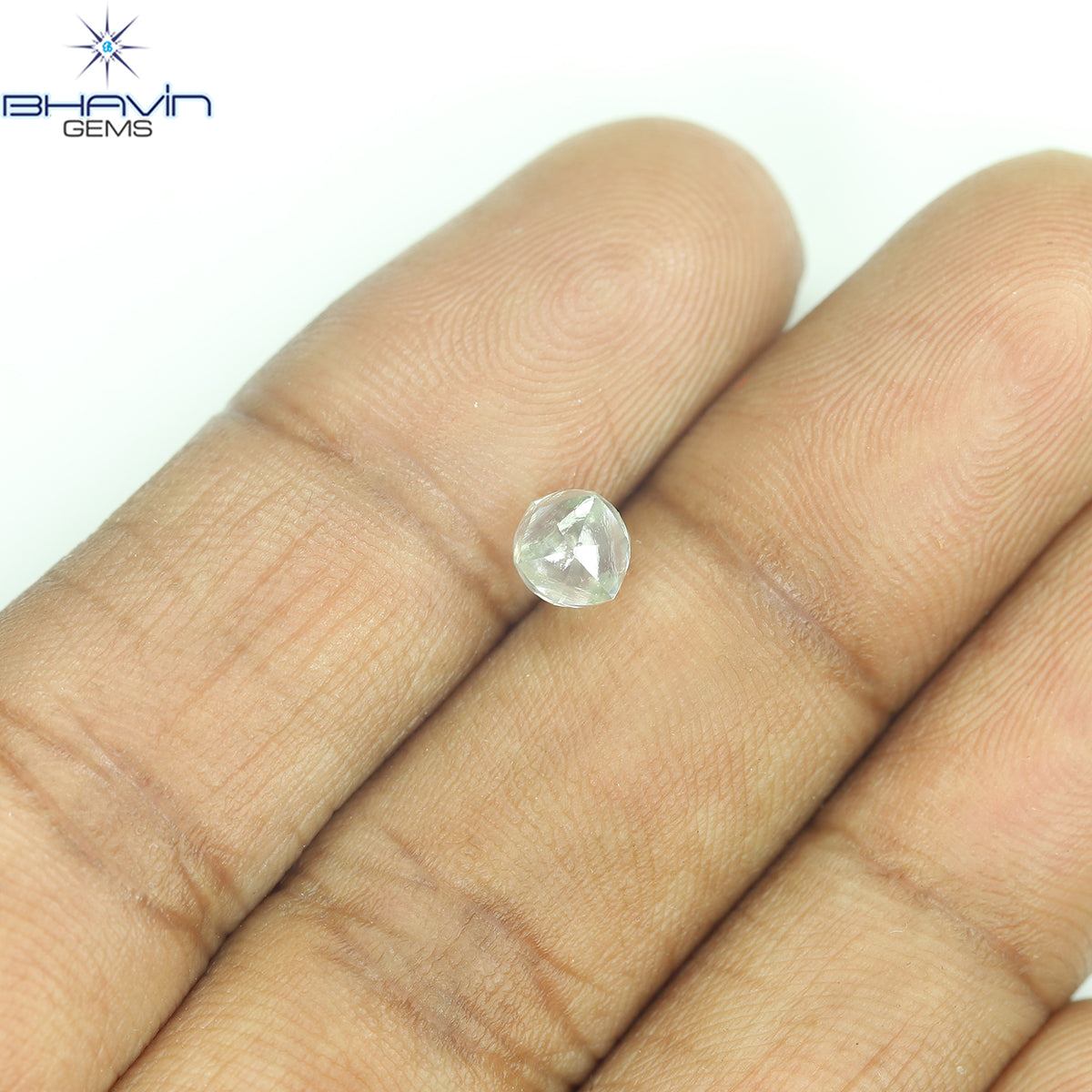 0.97 CT Natural Rough Diamond Green Color Clarity VS (5.39 MM)