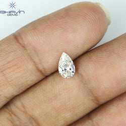 0.52 CT Pear Shape White Diamond VS2 Clarity (7.15 MM)