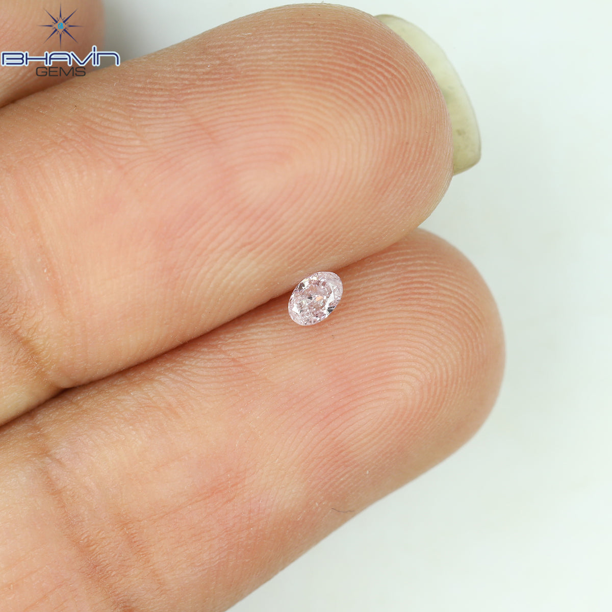 0.07 CT オーバルシェイプ 天然ダイヤモンド ピンクカラー SI2 クラリティ (3.07 MM)