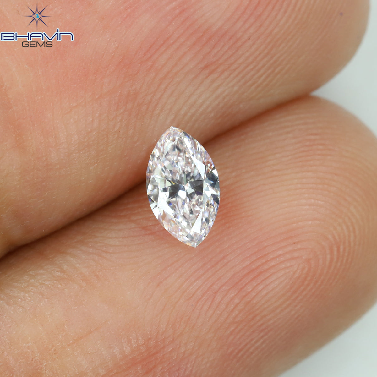 0.28 CT マーキスシェイプ 天然ルースダイヤモンド ピンクカラー VS1 クラリティ (6.03 MM)
