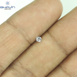 0.02 CT Round Cut Natural Diamond Grey Blue Color VS2 Clarity