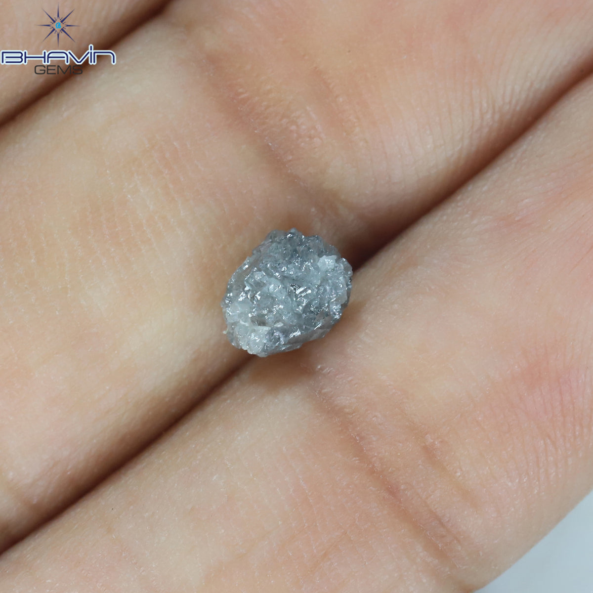 0.96 CT Natural Rough Diamond Gray Color Clarity I3 (5.90 MM)
