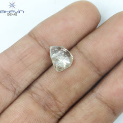 1.95 CT Rough Shape Natural Loose Diamond Yellow (M) Color VS2 Clarity (7.84 MM)