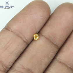 0.12 CT Radiant Shape Natural Diamond Yellow Color SI1 Clarity (2.76 MM)