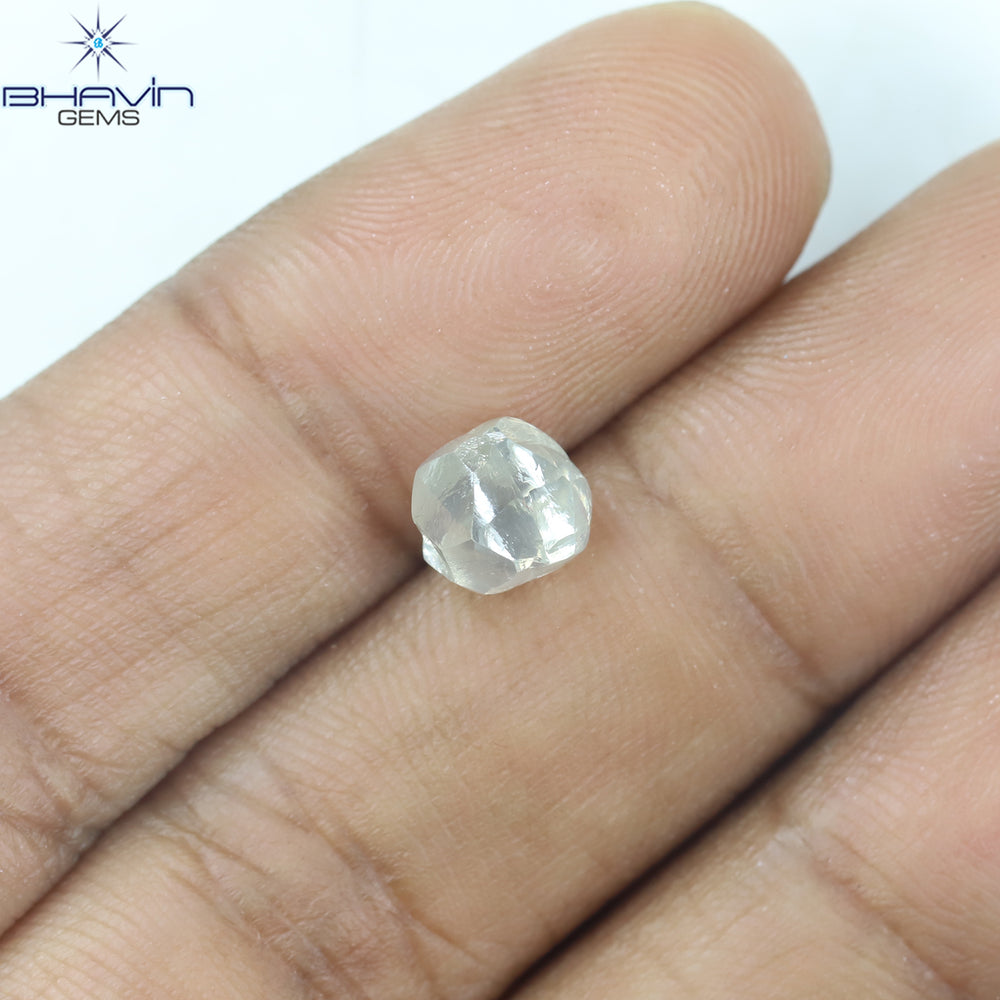 2.08 CT Rough Shape Natural Loose Diamond White (M) Color VS2 Clarity (6.57 MM)