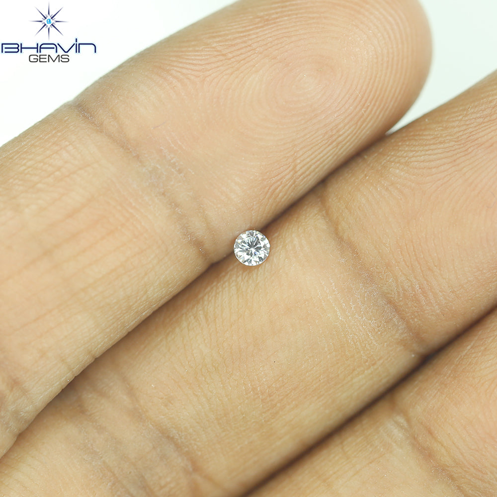 0.18 CT ラウンド ローズ カット シェイプ 天然ダイヤモンド ピンク色 I2 クラリティ (3.86 MM)